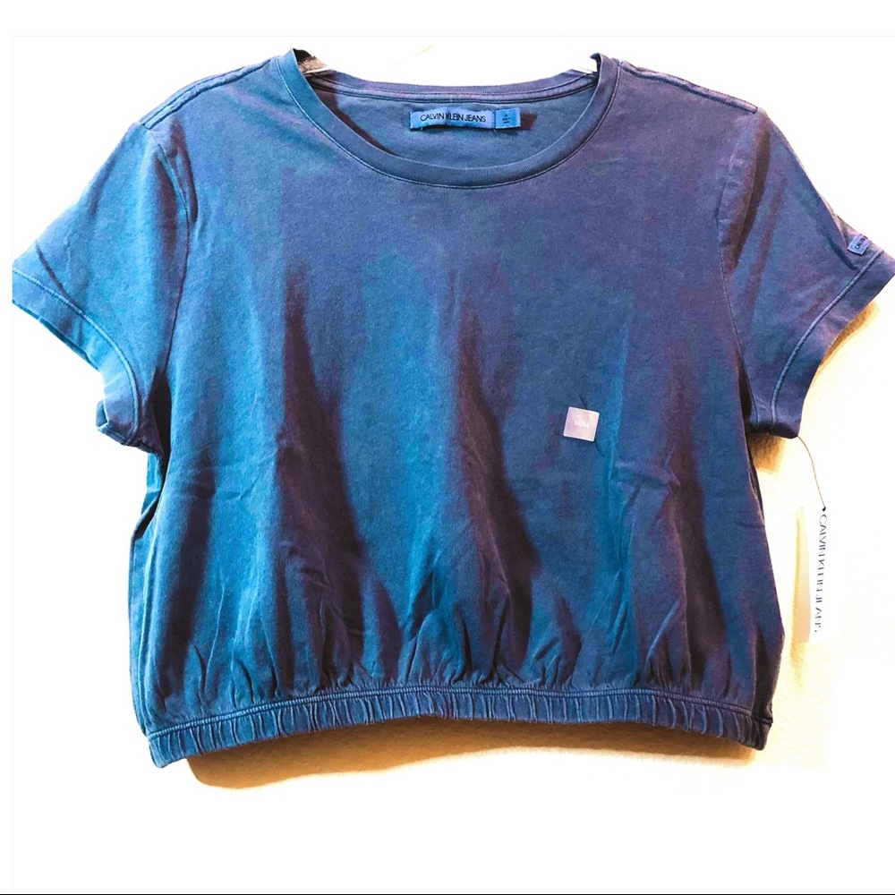 Calvin Klein Blue Crop Top